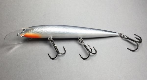 Karikko Wobbler, Länge: 18 cm, Farbe: Weissfisch Schwarz-Silber 014, schwimmend, von Suomen Uistin The Finnish Lure Company (Jarmo Rapala)